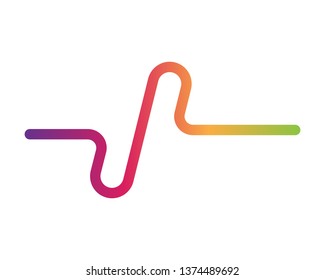Sound waves vector illustration design template