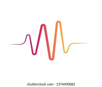Sound waves vector illustration design template