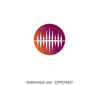 Sound waves vector illustration design
