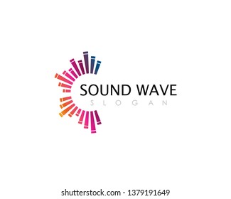 Sound waves vector illustration design