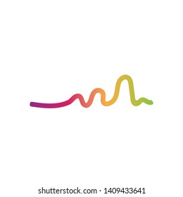 Sound waves vector illustration design template
