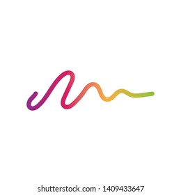 Sound waves vector illustration design template