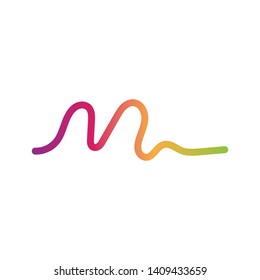 Sound waves vector illustration design template