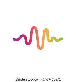 Sound waves vector illustration design template