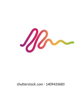 Sound waves vector illustration design template