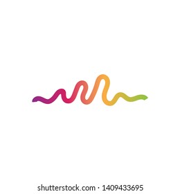 Sound waves vector illustration design template