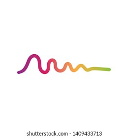 Sound waves vector illustration design template