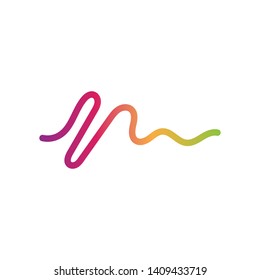 Sound waves vector illustration design template