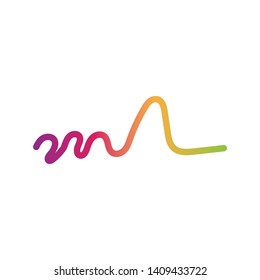 Sound waves vector illustration design template