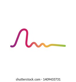 Sound waves vector illustration design template