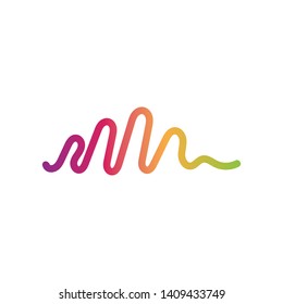 Sound waves vector illustration design template