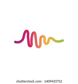 Sound waves vector illustration design template