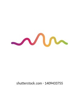 Sound waves vector illustration design template