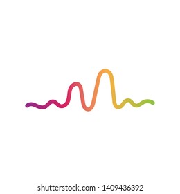 Sound waves vector illustration design template