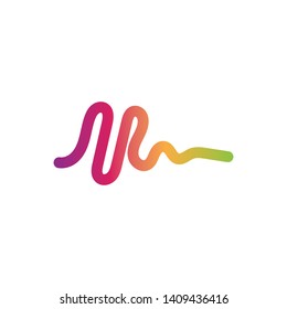 Sound waves vector illustration design template