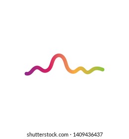 Sound waves vector illustration design template