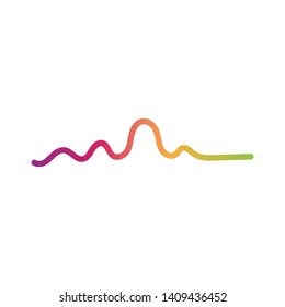 Sound waves vector illustration design template