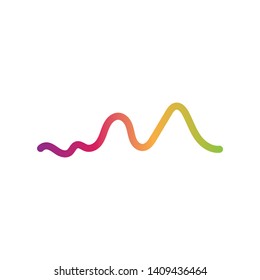 Sound waves vector illustration design template
