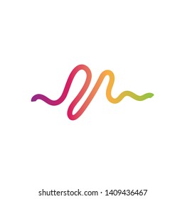 Sound waves vector illustration design template