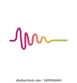 Sound waves vector illustration design template