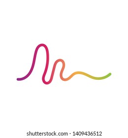 Sound waves vector illustration design template