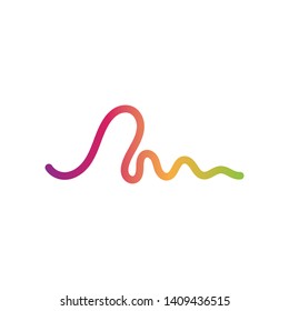 Sound waves vector illustration design template