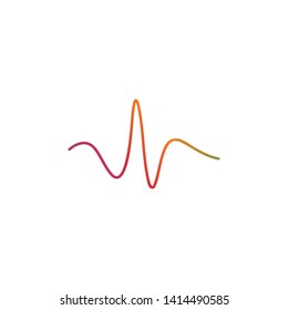 Sound waves vector illustration design 