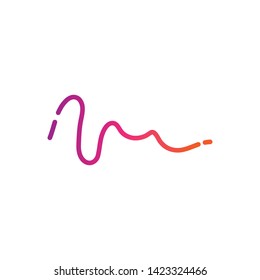 Sound waves vector illustration design template - Vector