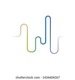 Sound waves vector illustration design template