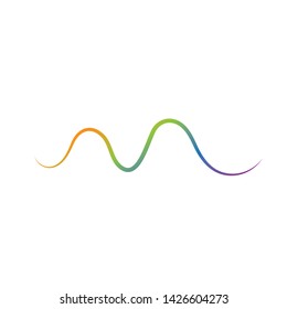 Sound waves vector illustration design template