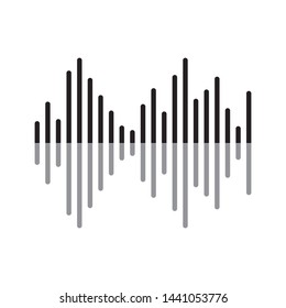Sound waves vector illustration design template