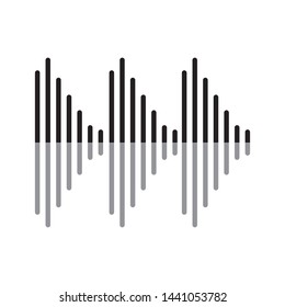 Sound waves vector illustration design template
