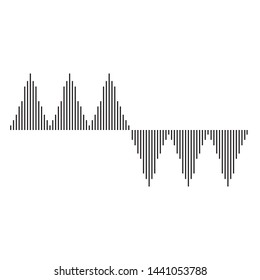 Sound waves vector illustration design template