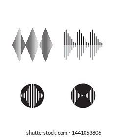 Sound waves vector illustration design template