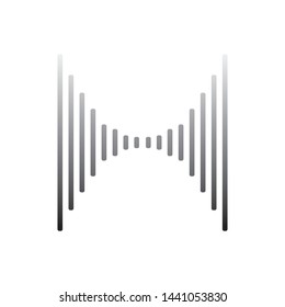 Sound waves vector illustration design template