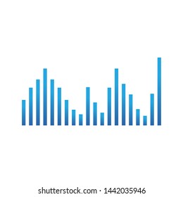 Sound waves vector illustration design template