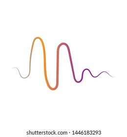 Sound waves vector illustration design template
