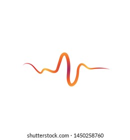 Sound waves vector illustration design 