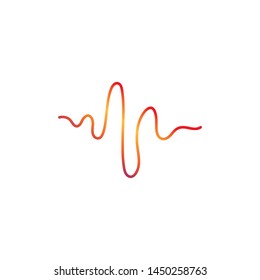Sound waves vector illustration design 