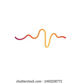 Sound waves vector illustration design 