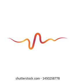 Sound waves vector illustration design 