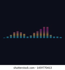 Sound waves vector illustration design template