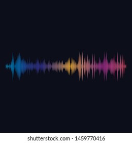 Sound waves vector illustration design template