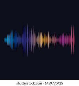 Sound waves vector illustration design template