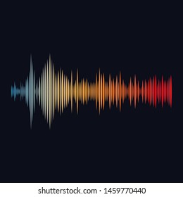 Sound waves vector illustration design template