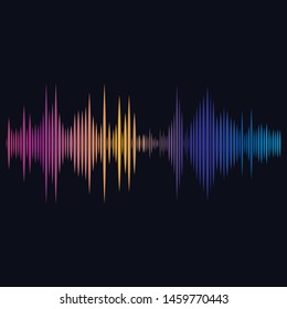 Sound waves vector illustration design template