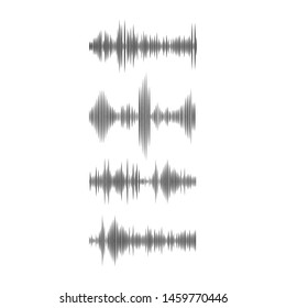 Sound waves vector illustration design template