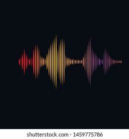 Sound waves vector illustration design template