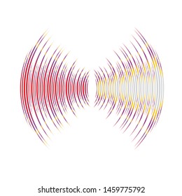 Sound waves vector illustration design template