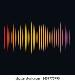 Sound waves vector illustration design template
